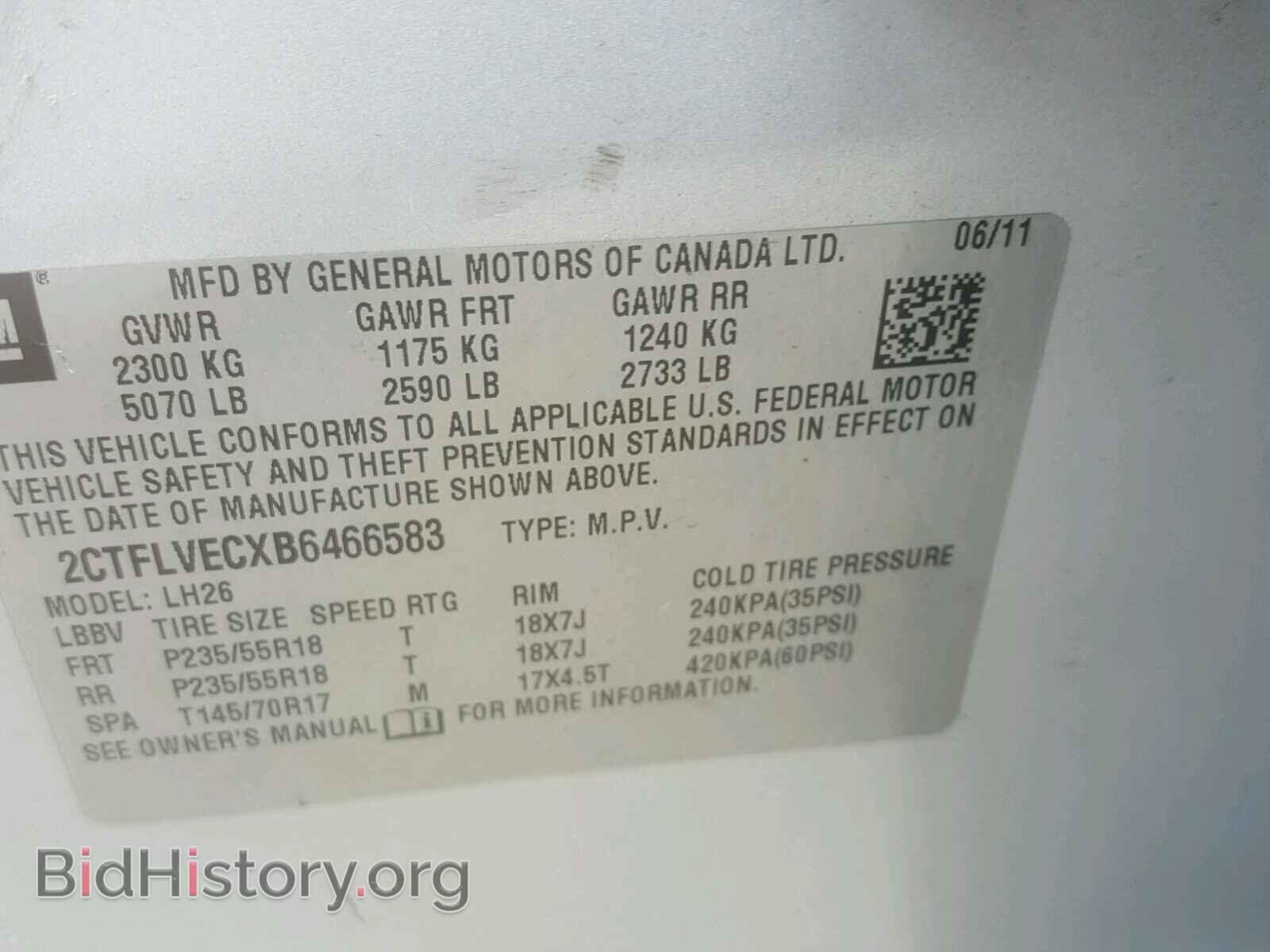 2011 GMC TERRAIN - VIN: 2CTFLVECXB6466583 - Photo 10
