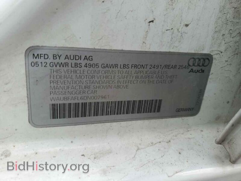 2013 Audi A4 (VIN WAUBFAFL6DN007961) — photo 12 of 12