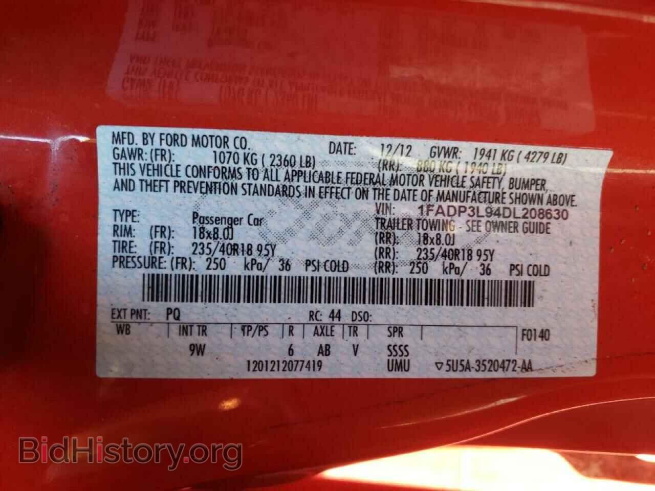 2013 FORD FOCUS - VIN: 1FADP3L94DL208630 - Фото 10