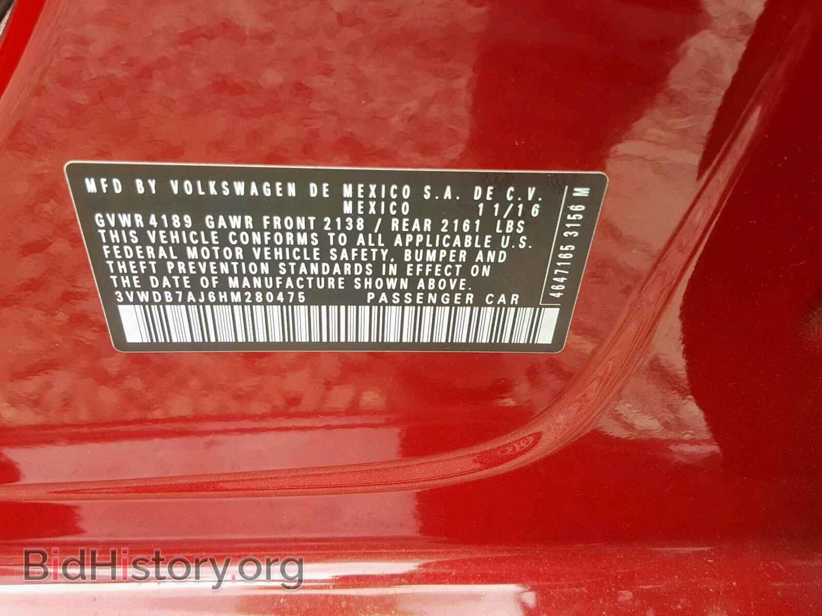 2017 VOLKSWAGEN JETTA - VIN: 3VWDB7AJ6HM280475 - Photo 10