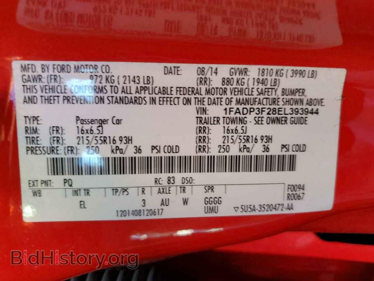 2014 FORD FOCUS - VIN: 1FADP3F28EL393944 - Фото 13