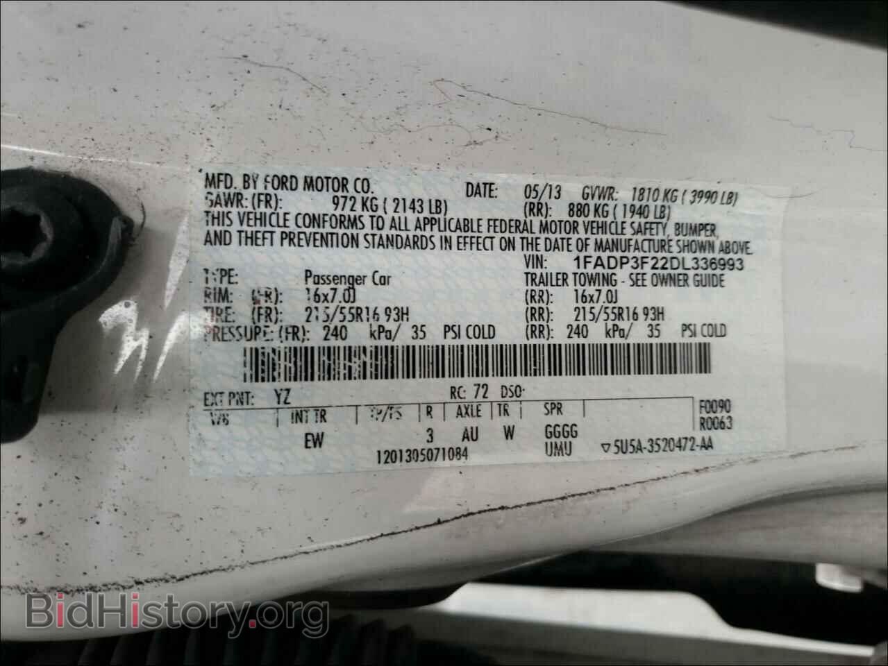 2013 FORD FOCUS - VIN: 1FADP3F22DL336993 - Photo 10