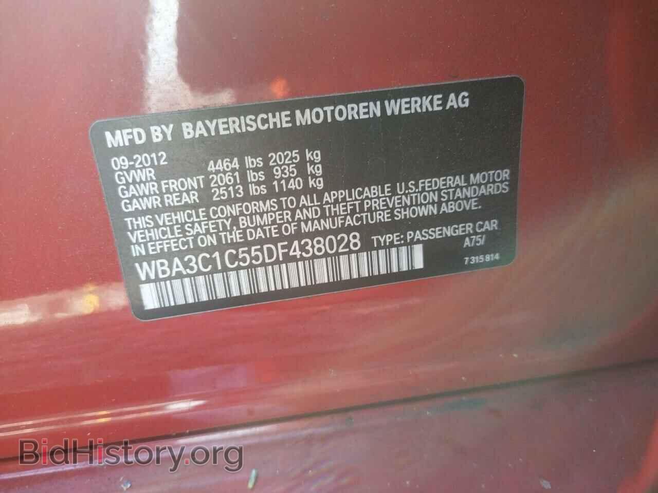 2013 BMW 3 SERIES - VIN: WBA3C1C55DF438028 - Фото 12