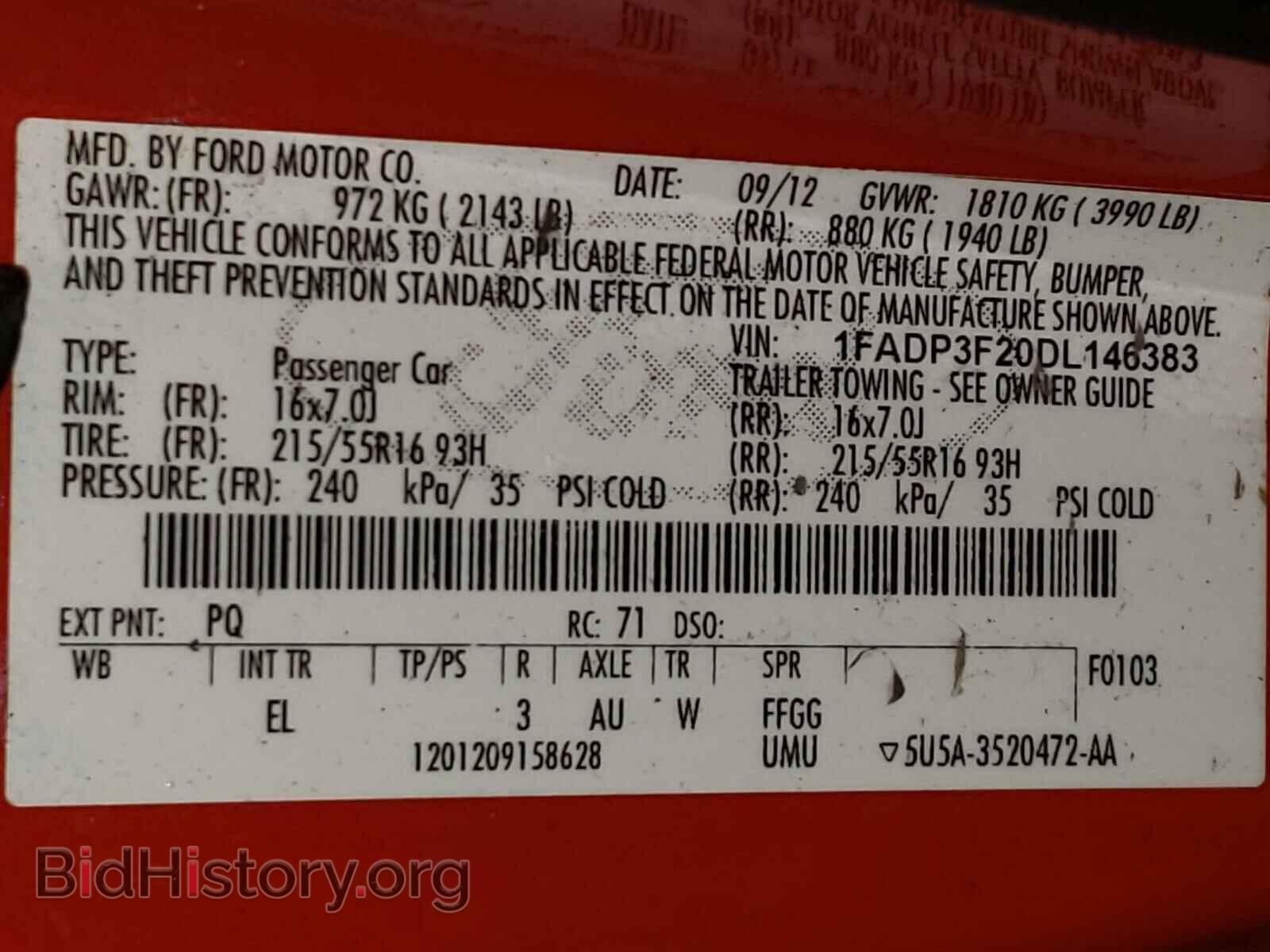 2013 FORD FOCUS - VIN: 1FADP3F20DL146383 - Photo 10