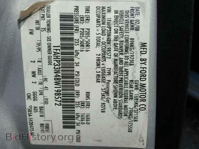 2008 FORD FOCUS - VIN: 1FAHP33N48W198572 - Фото 10