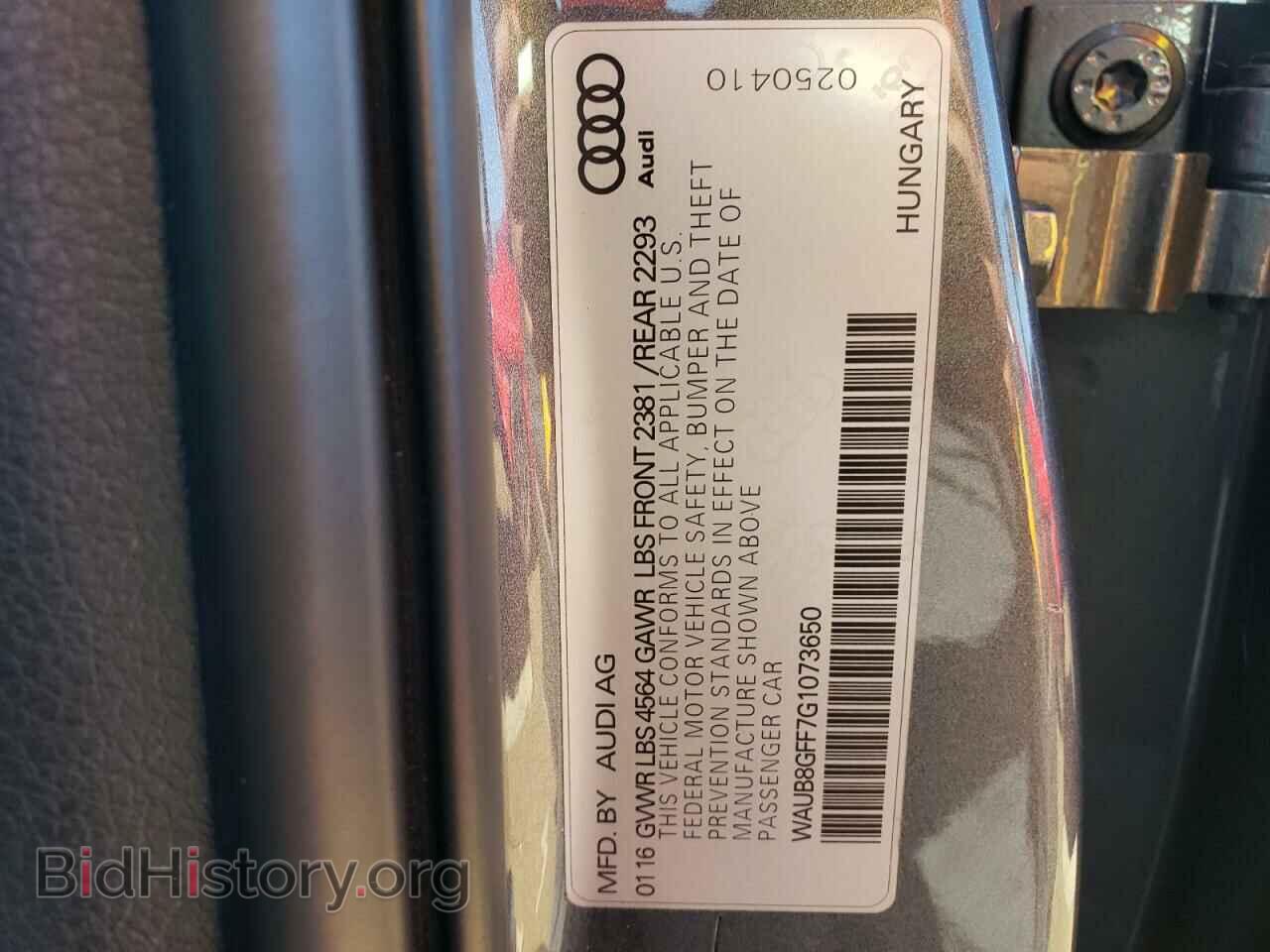 2016 AUDI A3 - VIN: WAUB8GFF7G1073650 - Фото 10