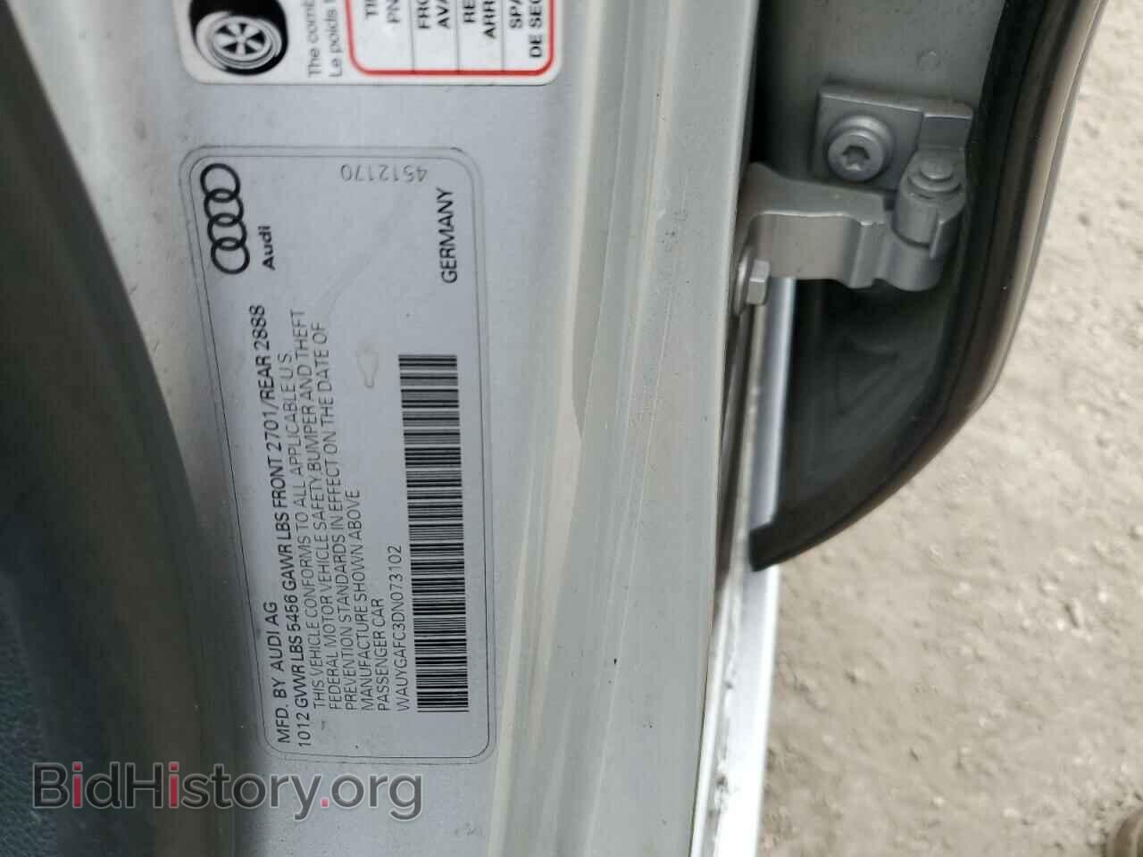 2013 AUDI A7 - VIN: WAUYGAFC3DN073102 - Фото 12