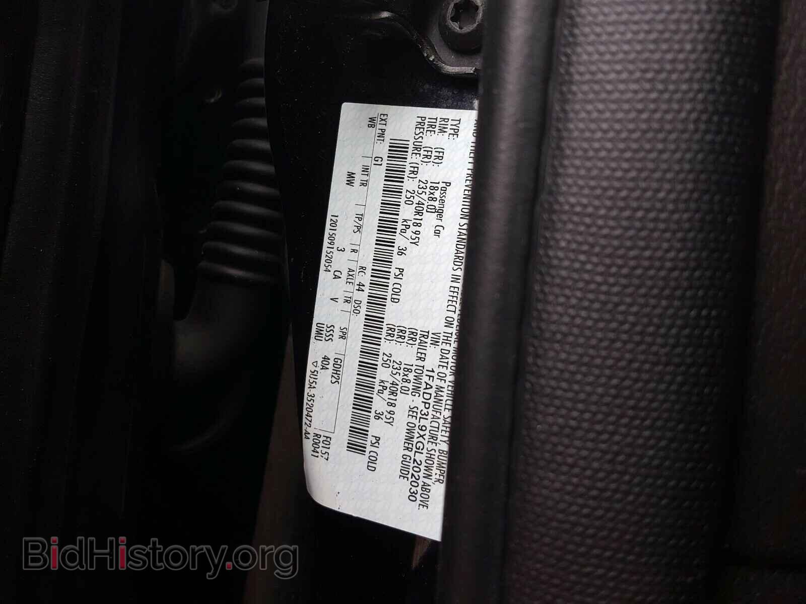 2016 FORD FOCUS - VIN: 1FADP3L9XGL202030 - Фото 10