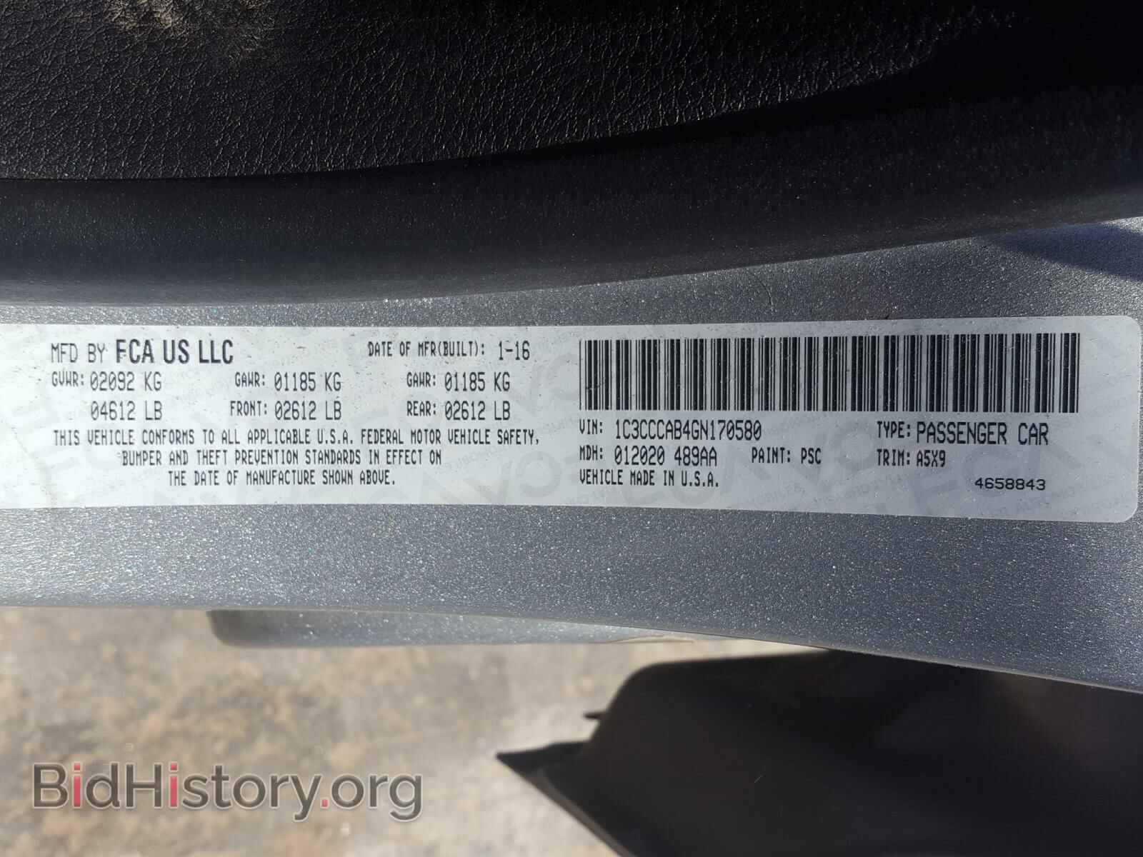 2016 CHRYSLER 200 - VIN: 1C3CCCAB4GN170580 - Photo 10