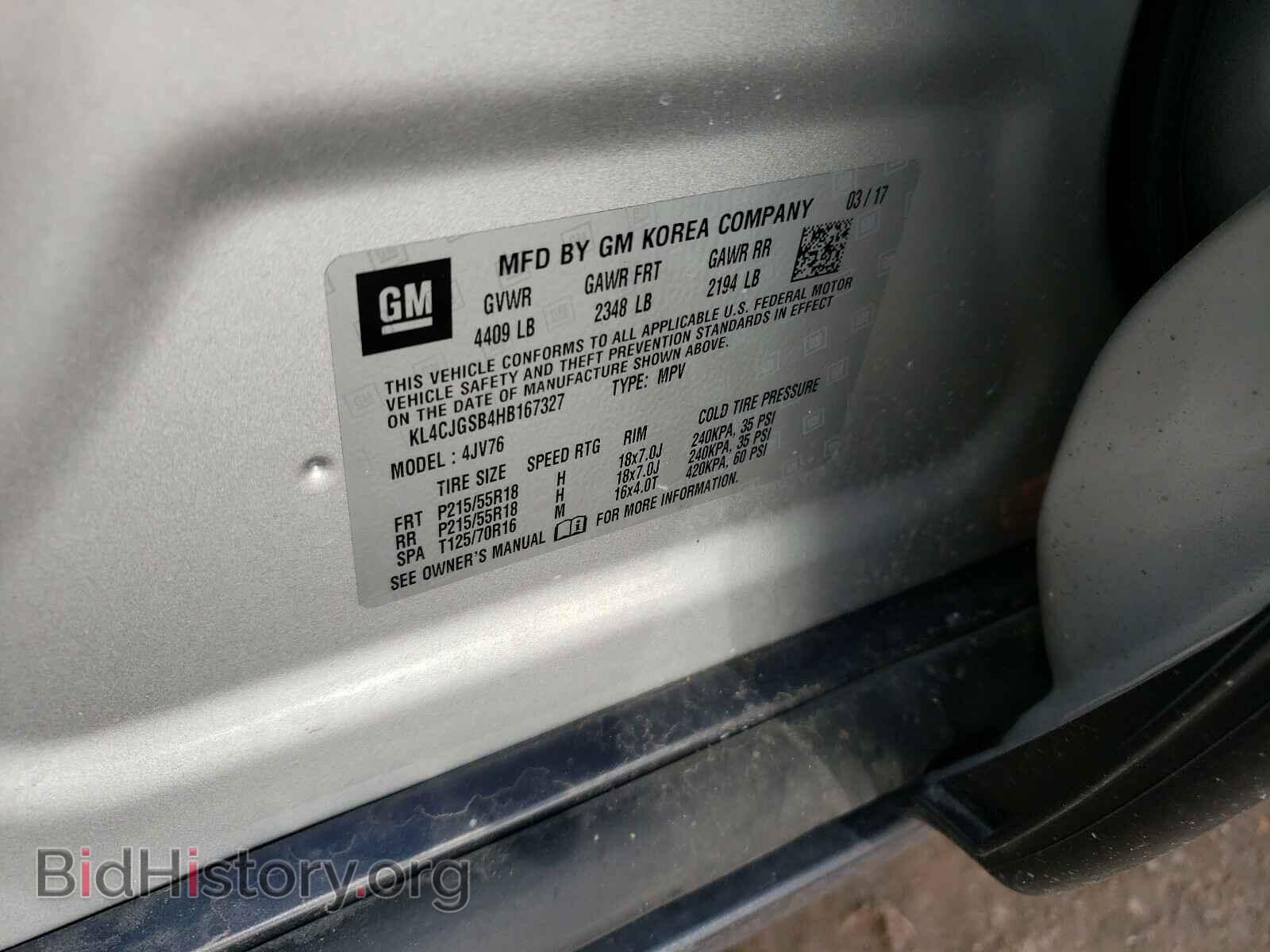 2017 BUICK ENCORE - VIN: KL4CJGSB4HB167327 - Photo 10