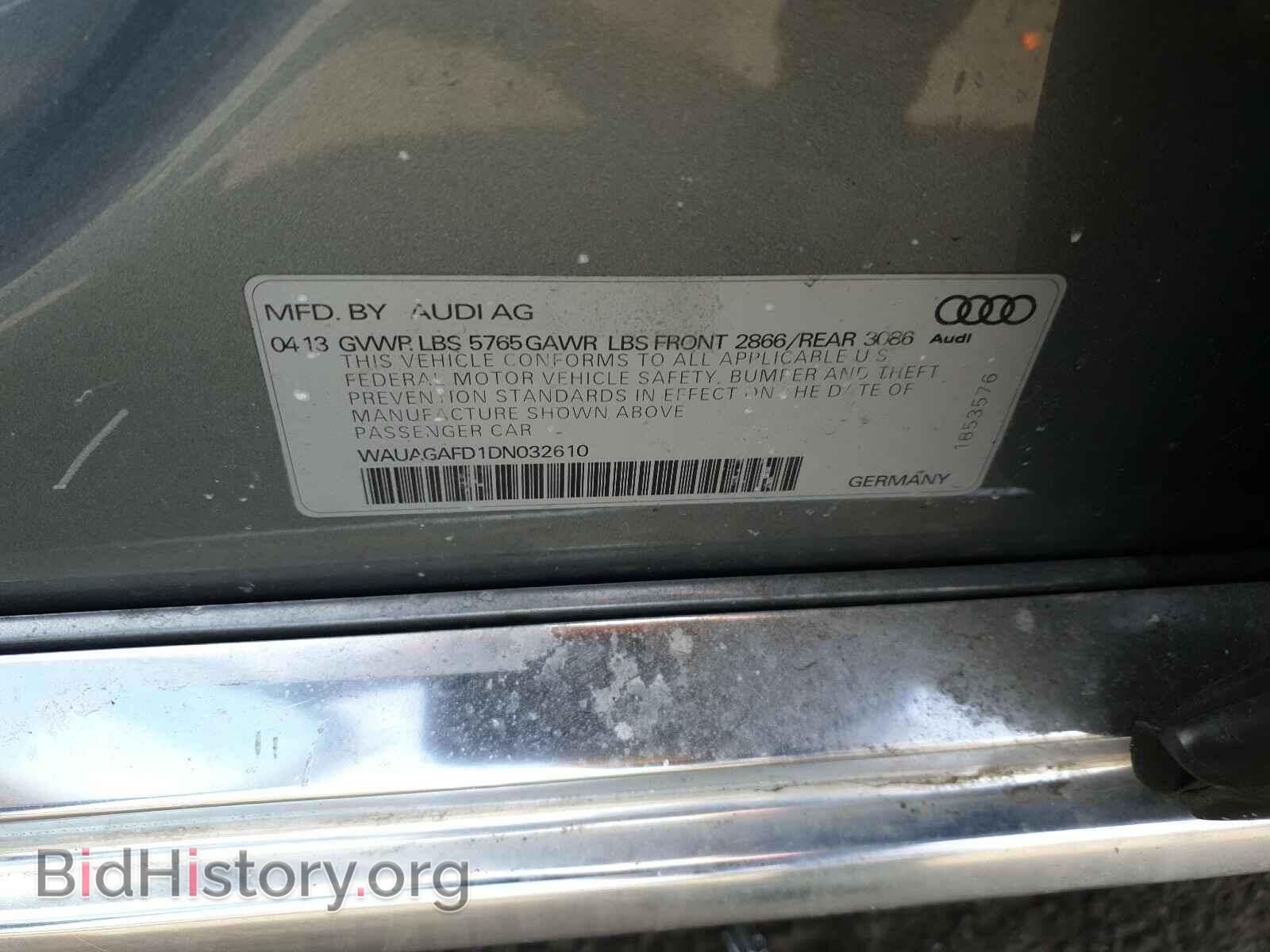 2013 AUDI A8 - VIN: WAUAGAFD1DN032610 - Фото 10