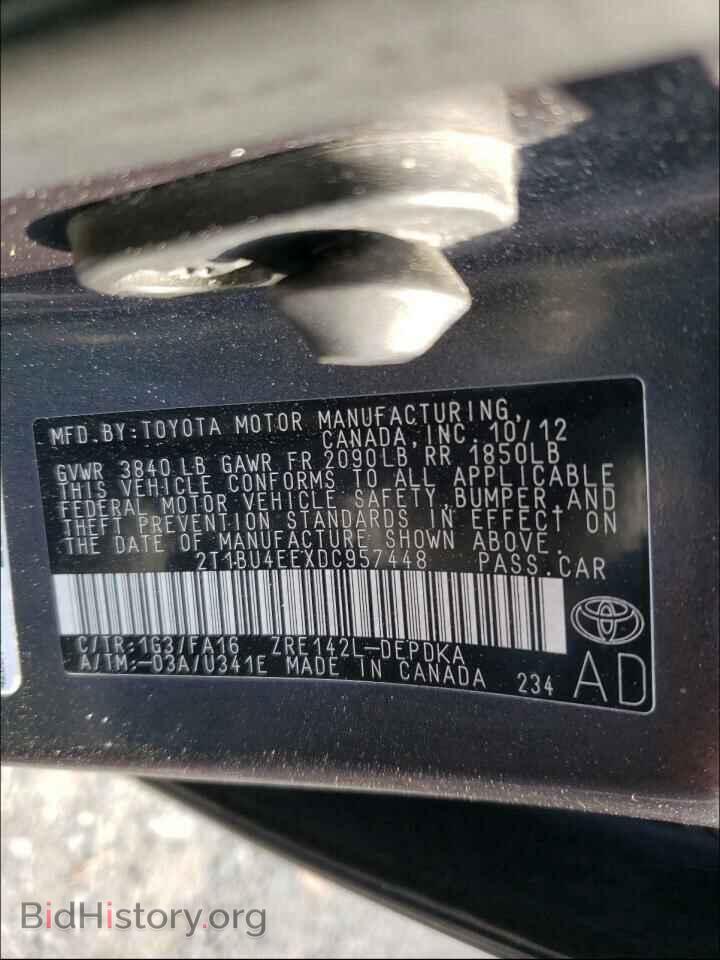 2013 TOYOTA COROLLA - VIN: 2T1BU4EEXDC957448 - Фото 10