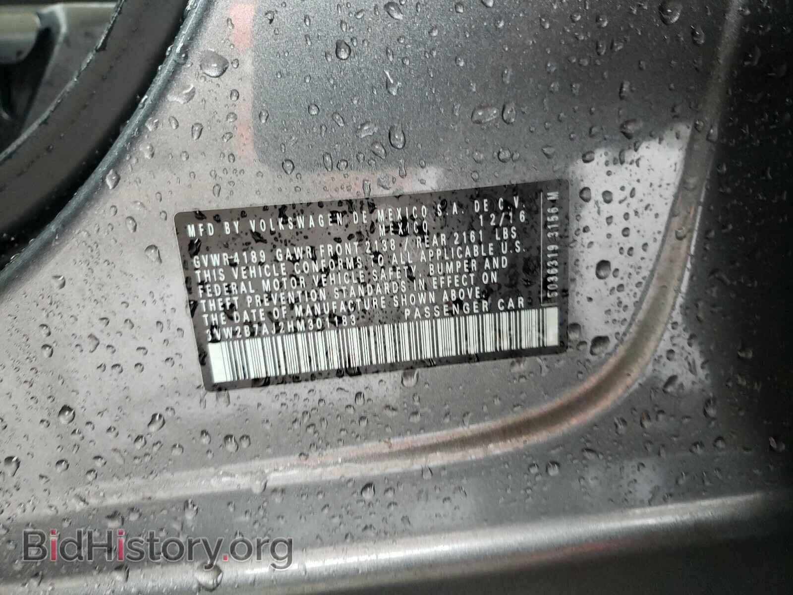 2017 VOLKSWAGEN JETTA - VIN: 3VW2B7AJ2HM301183 - Photo 10