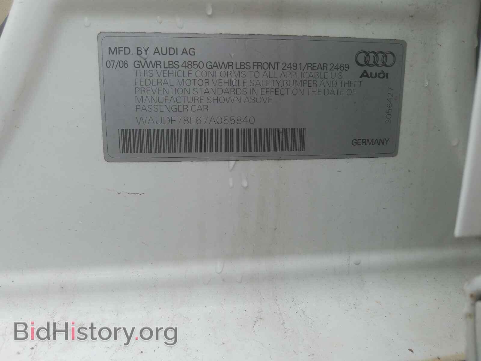 2007 AUDI A4 - VIN: WAUDF78E67A055840 - Photo 10