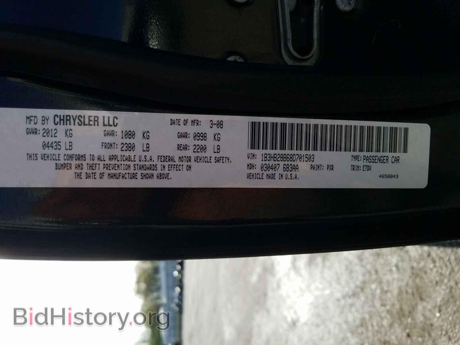 2008 DODGE CALIBER - VIN: 1B3HB28B68D701503 - Photo 10