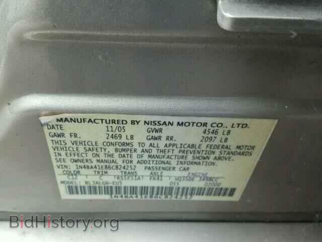 2006 NISSAN MAXIMA - VIN: 1N4BA41E86C824252 - Photo 10