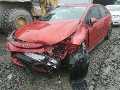 2021 Toyota COROLLA Corolla SE, red — VIN 5YFP4MCE9MP093808, Copart