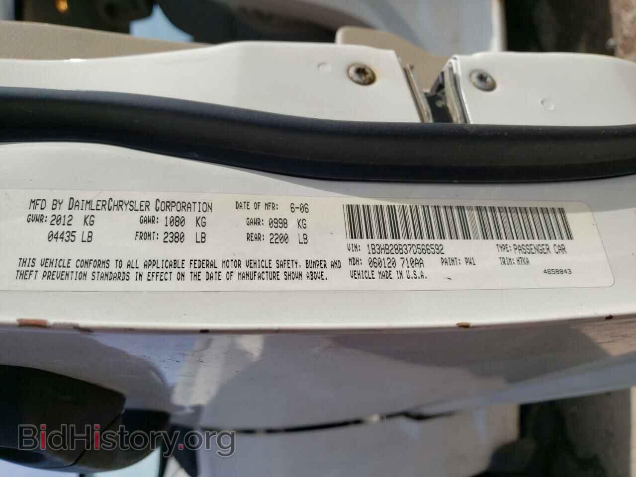 2007 DODGE CALIBER - VIN: 1B3HB28B37D566592 - Фото 10