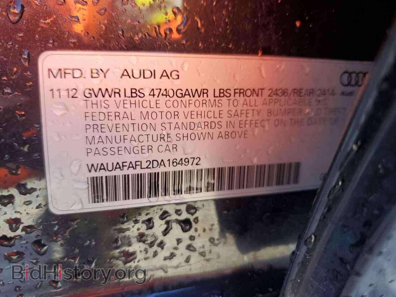 2013 AUDI A4 - VIN: WAUAFAFL2DA164972 - Фото 13