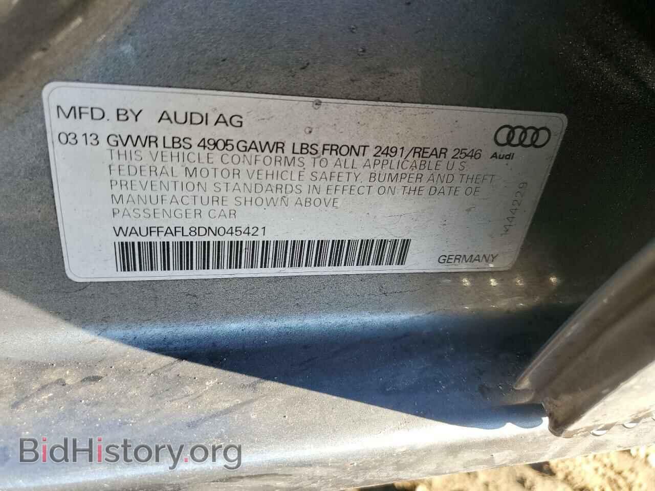 2013 AUDI A4 - VIN: WAUFFAFL8DN045421 - Фото 12
