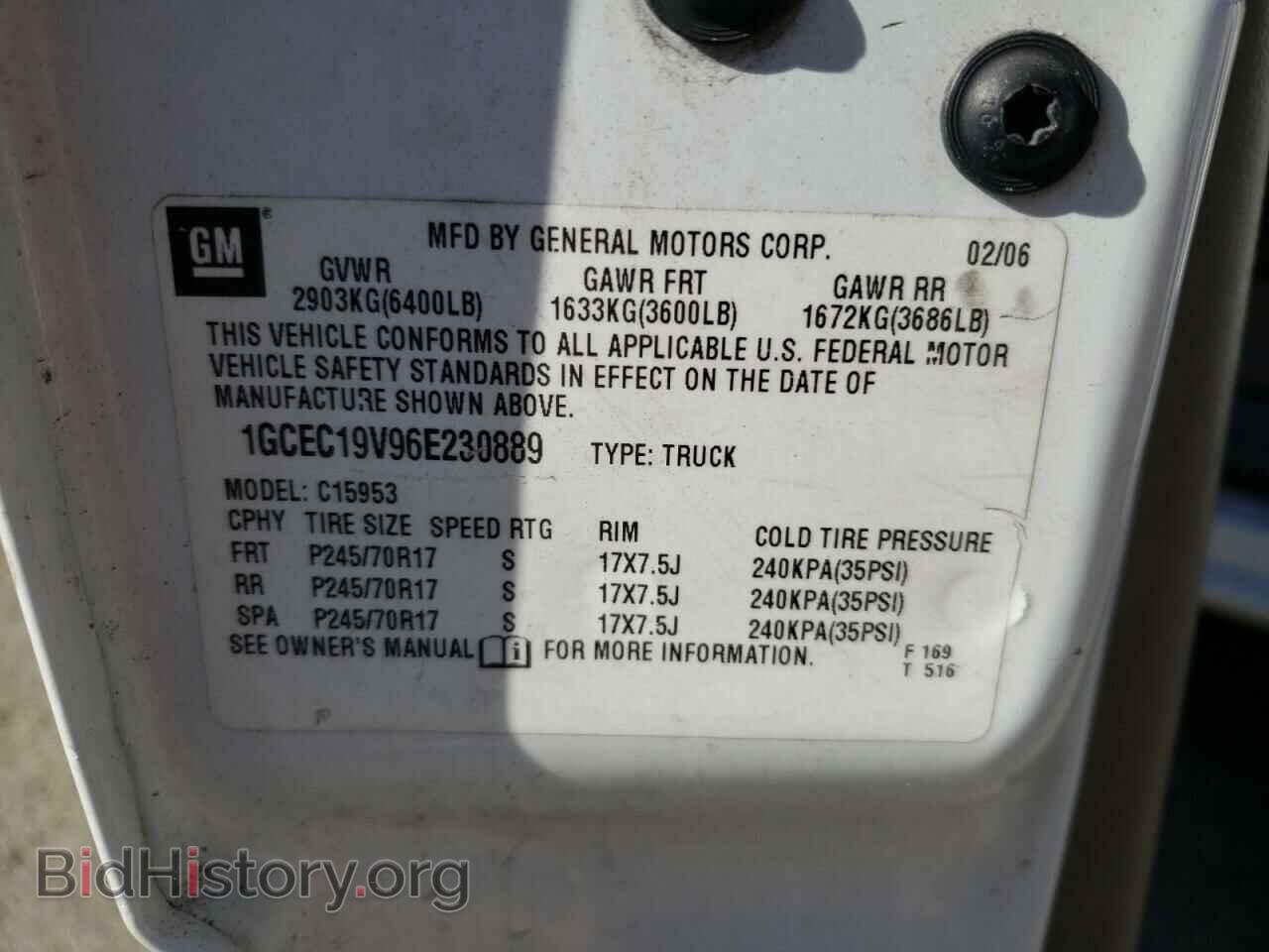 2006 CHEVROLET SILVERADO - VIN: 1GCEC19V96E230889 - Фото 10