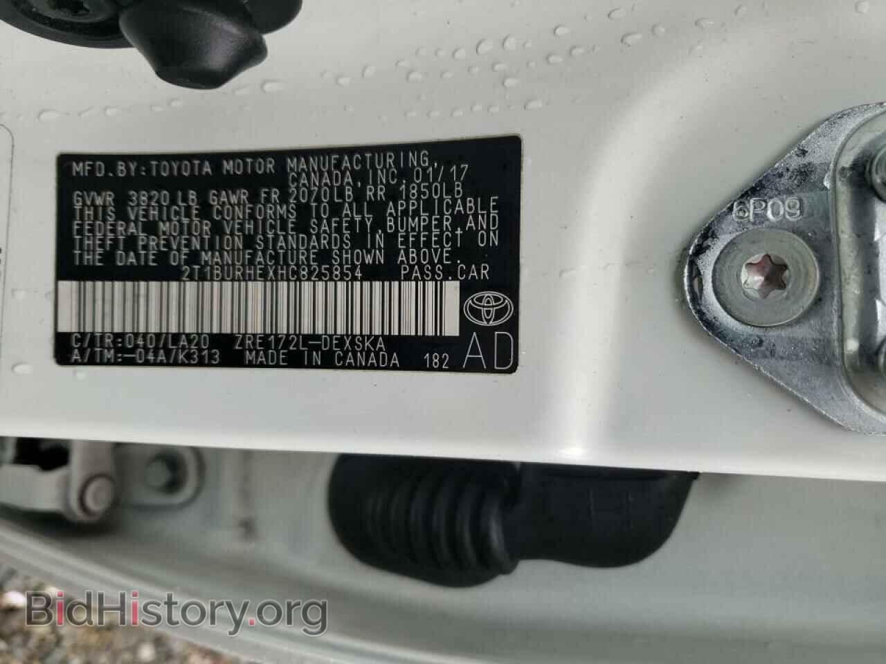2017 TOYOTA COROLLA - VIN: 2T1BURHEXHC825854 - Фото 13