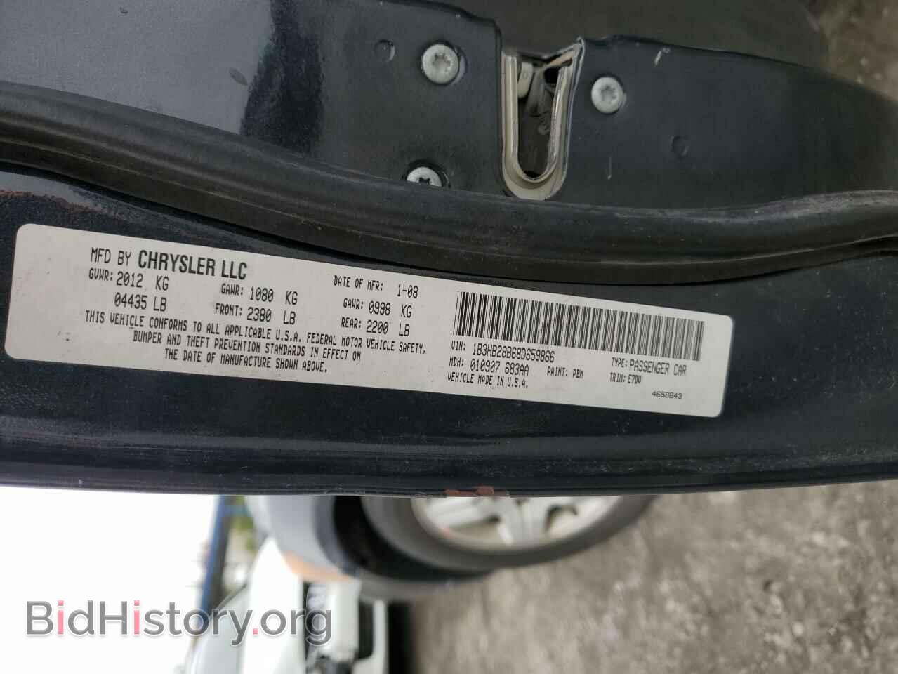 2008 DODGE CALIBER - VIN: 1B3HB28B68D659866 - Фото 12
