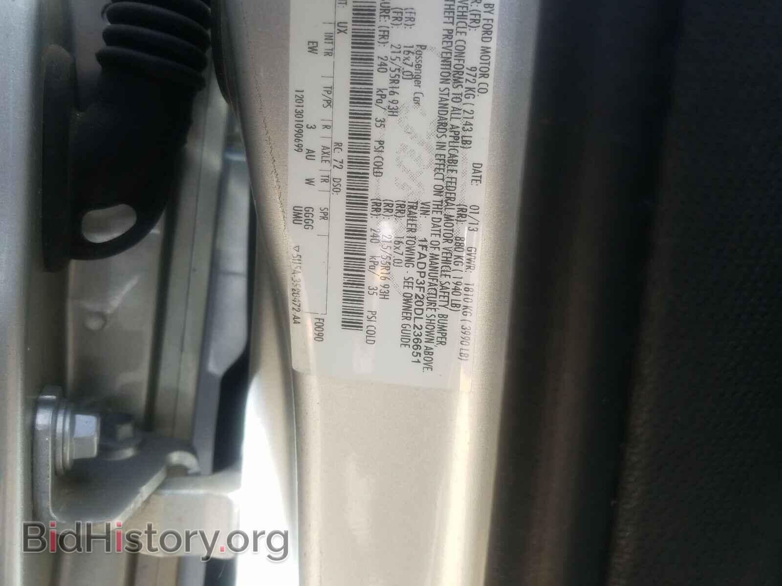 2013 FORD FOCUS - VIN: 1FADP3F20DL236651 - Фото 10