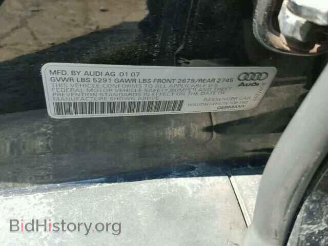 2007 AUDI A6 - VIN: WAUDH74F47N108360 - Фото 10