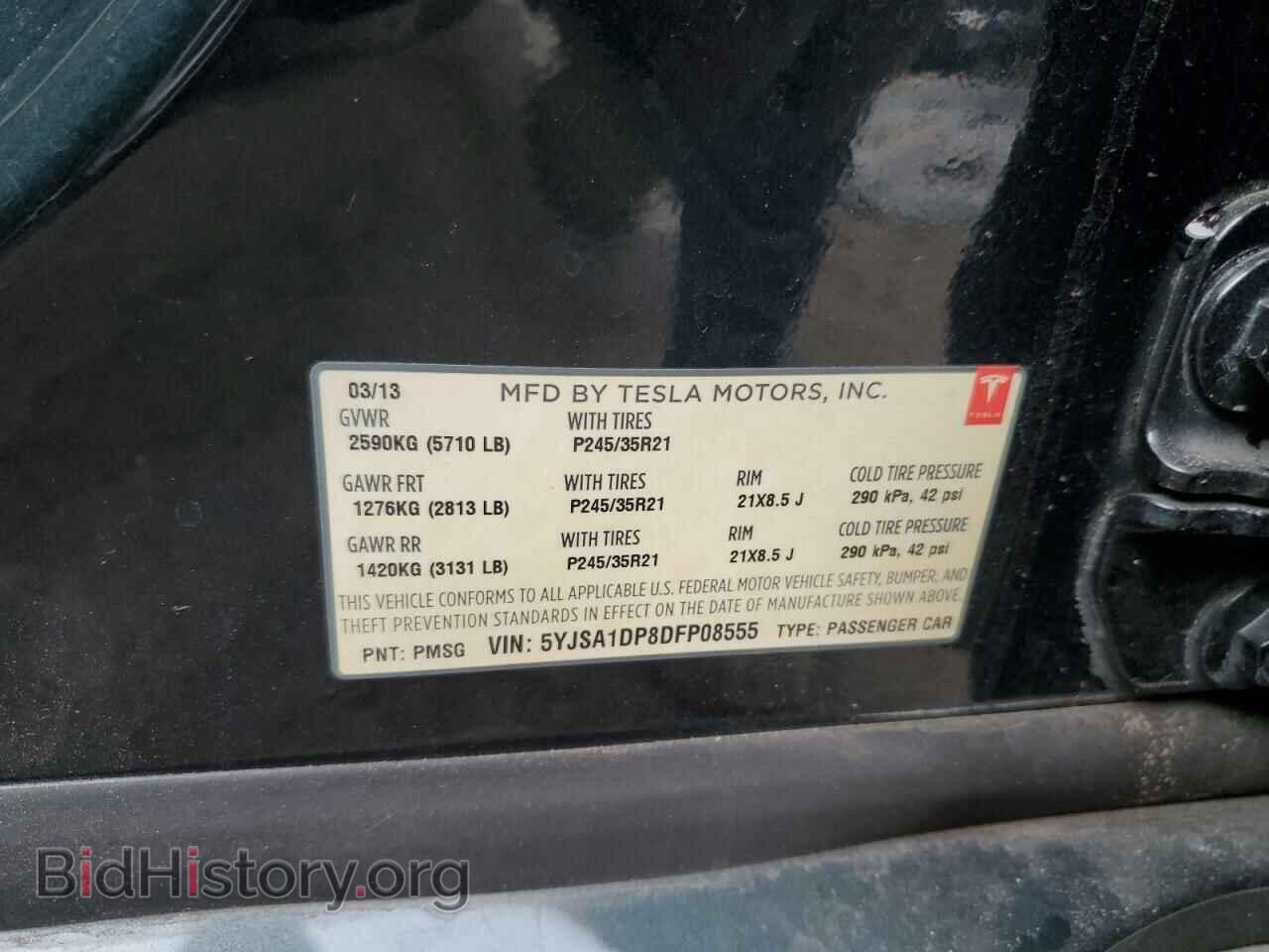 2013 TESLA MODEL S - VIN: 5YJSA1DP8DFP08555 - Photo 12