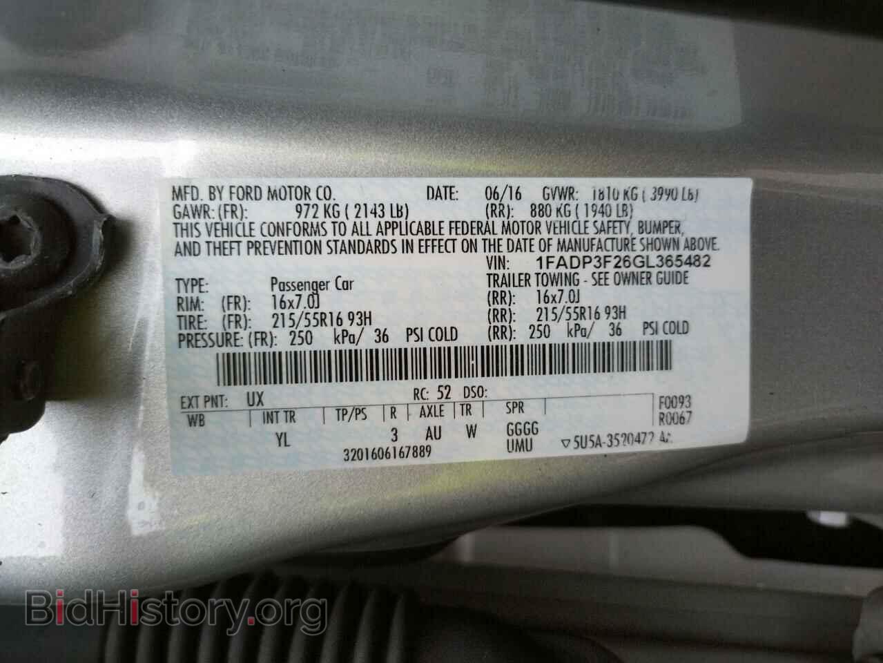 2016 FORD FOCUS - VIN: 1FADP3F26GL365482 - Фото 10