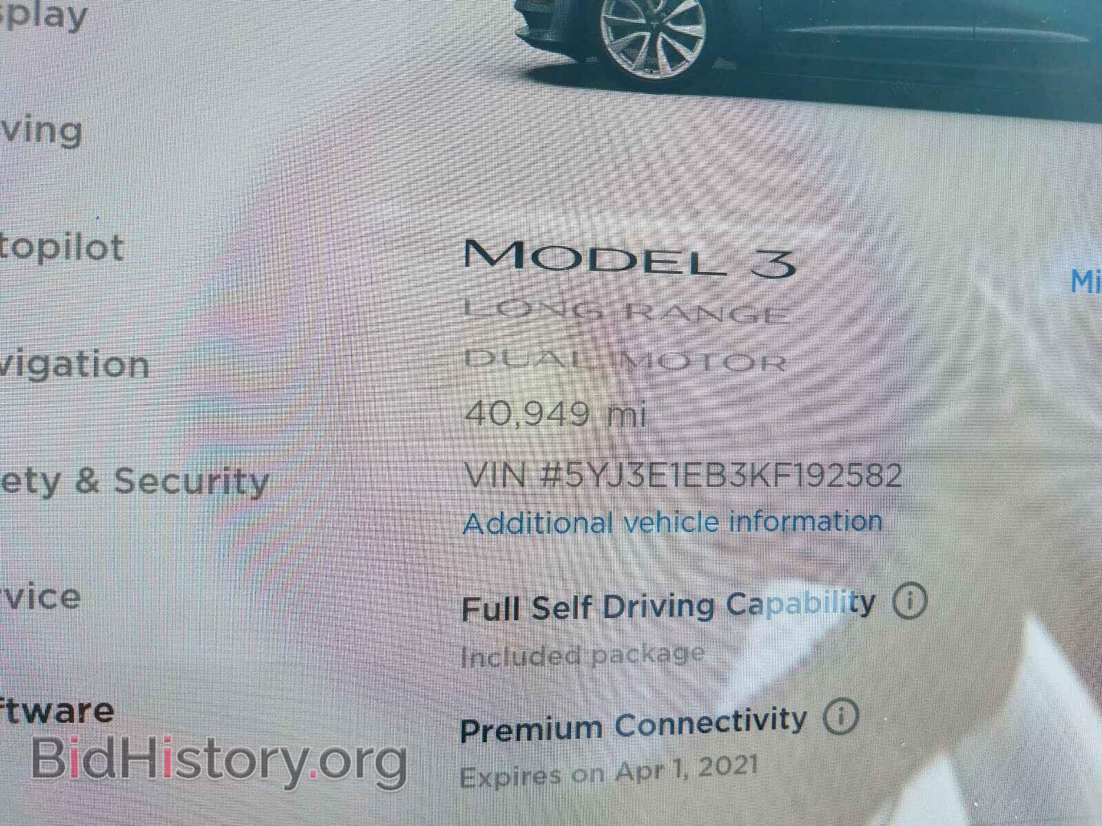 2019 TESLA MODEL 3 - VIN: 5YJ3E1EB3KF192582 - Фото 8