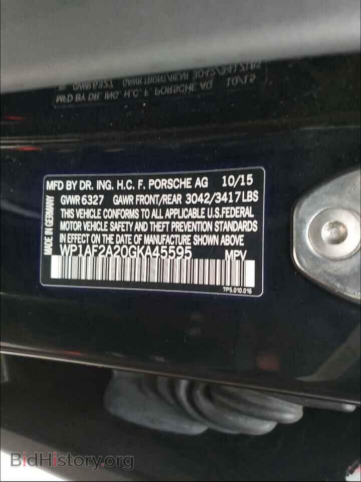 2016 PORSCHE CAYENNE - VIN: WP1AF2A20GKA45595 - Фото 10
