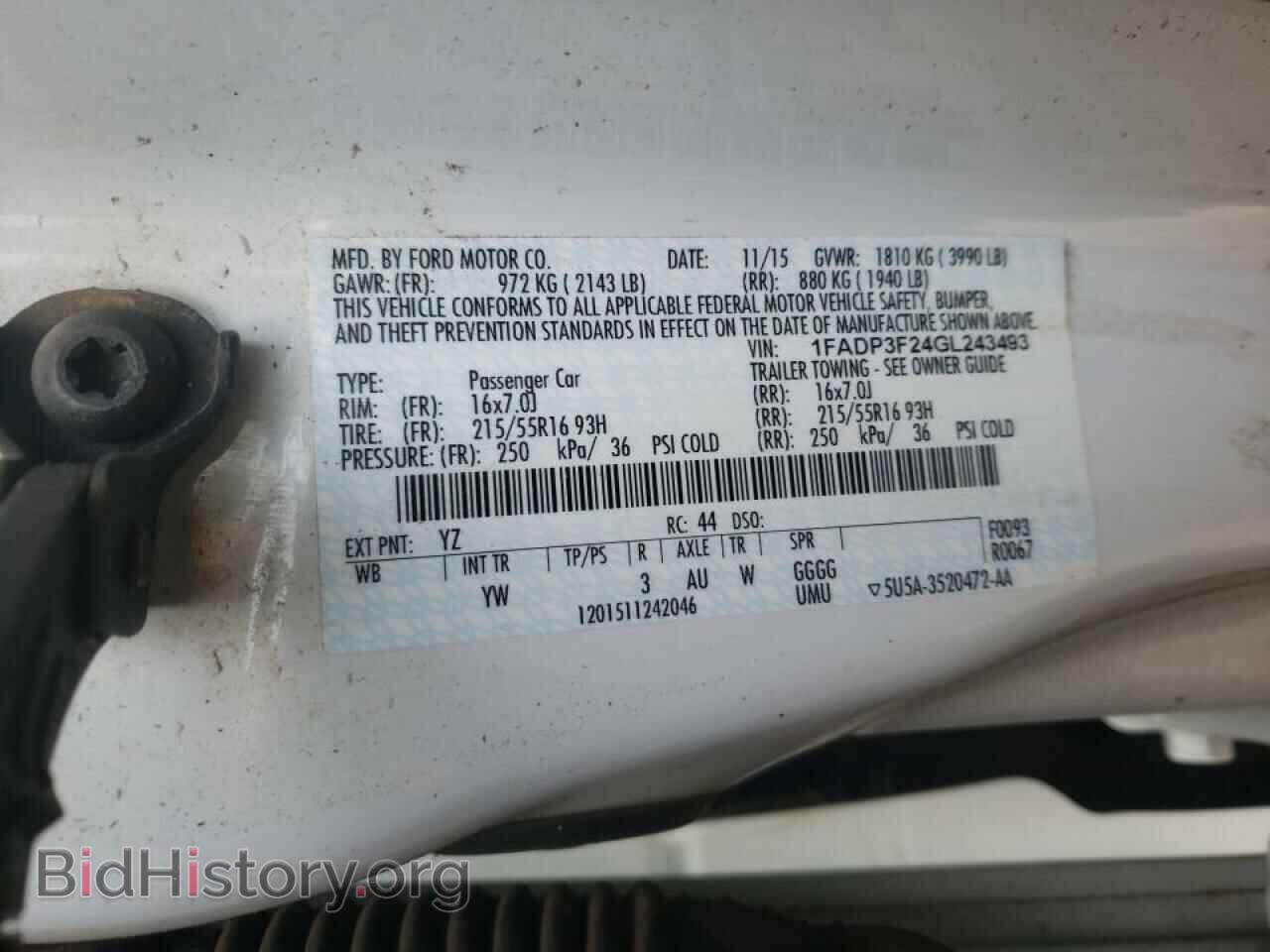 2016 FORD FOCUS - VIN: 1FADP3F24GL243493 - Фото 10