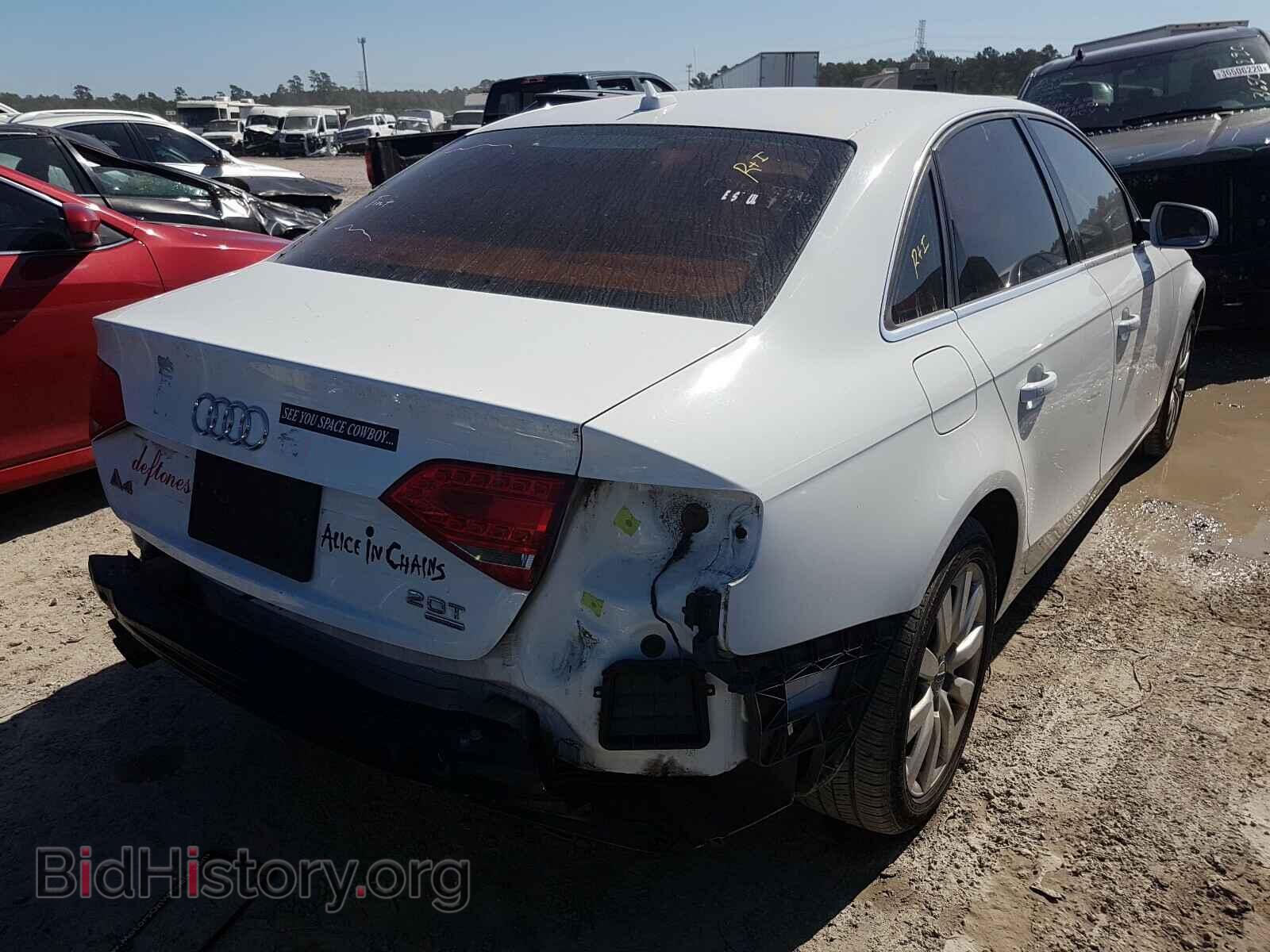 2012 AUDI A4 - VIN: WAUBFAFL3CN016258 - Photo 4