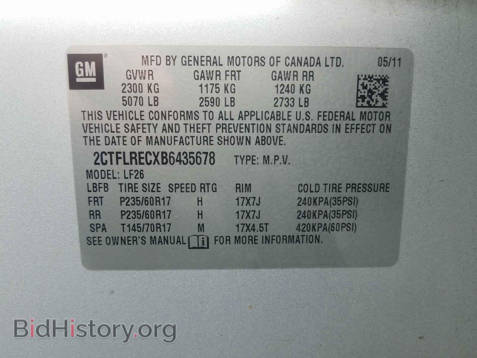 2011 GMC TERRAIN - VIN: 2CTFLRECXB6435678 - Photo 10