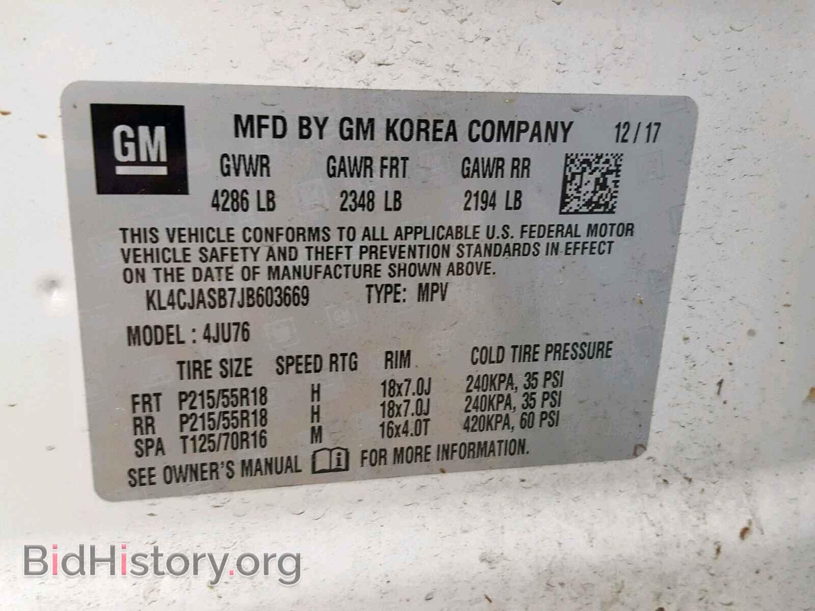 2018 BUICK ENCORE PRE - VIN: KL4CJASB7JB603669 - Photo 10