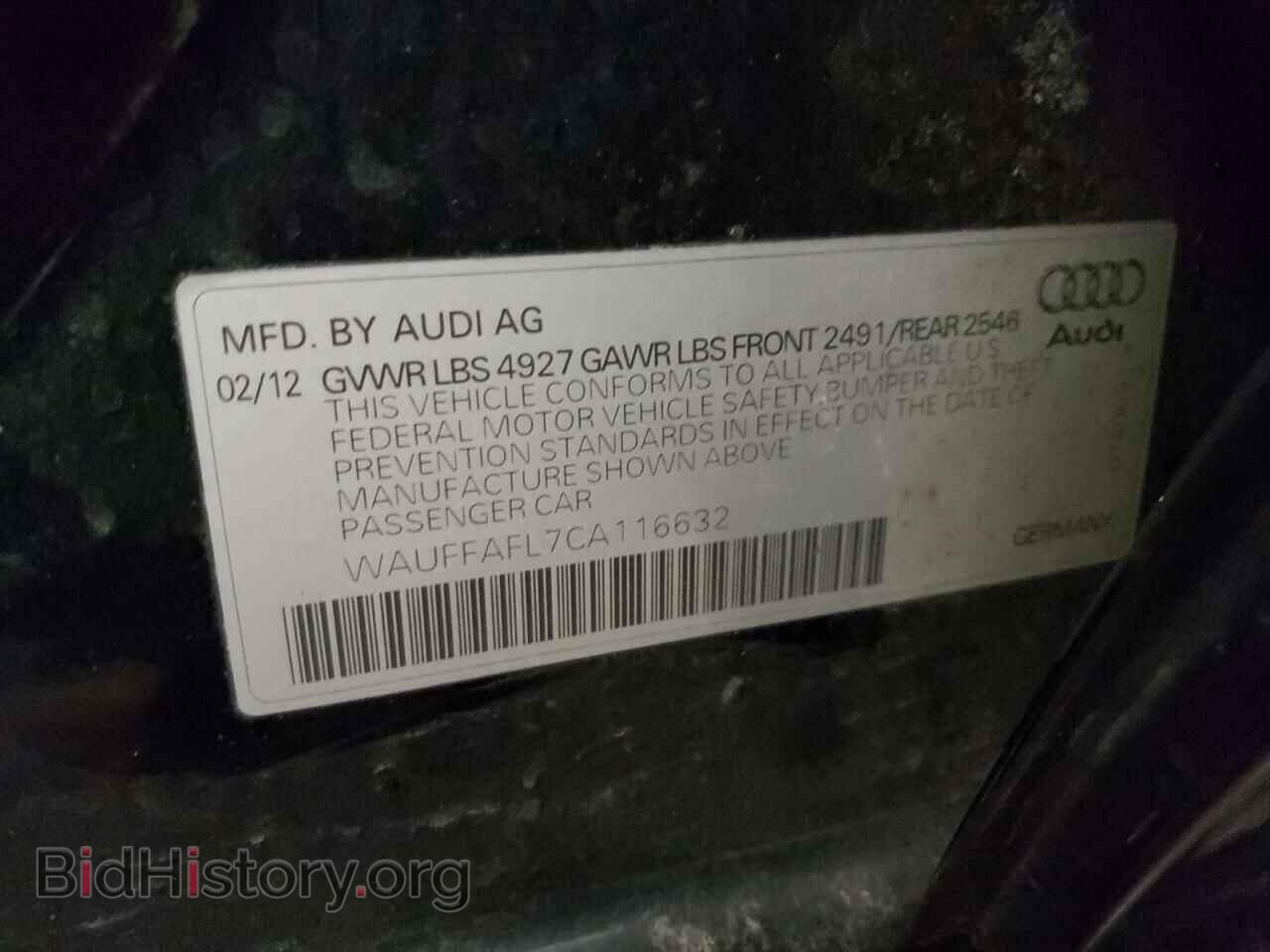 2012 AUDI A4 - VIN: WAUFFAFL7CA116632 - Photo 10