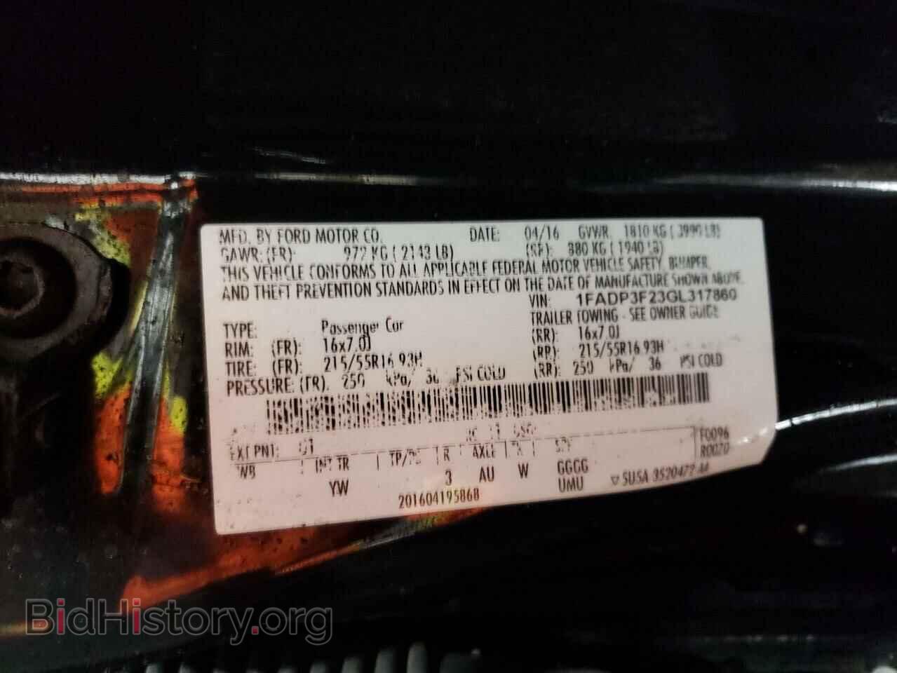 2016 FORD FOCUS - VIN: 1FADP3F23GL317860 - Фото 12