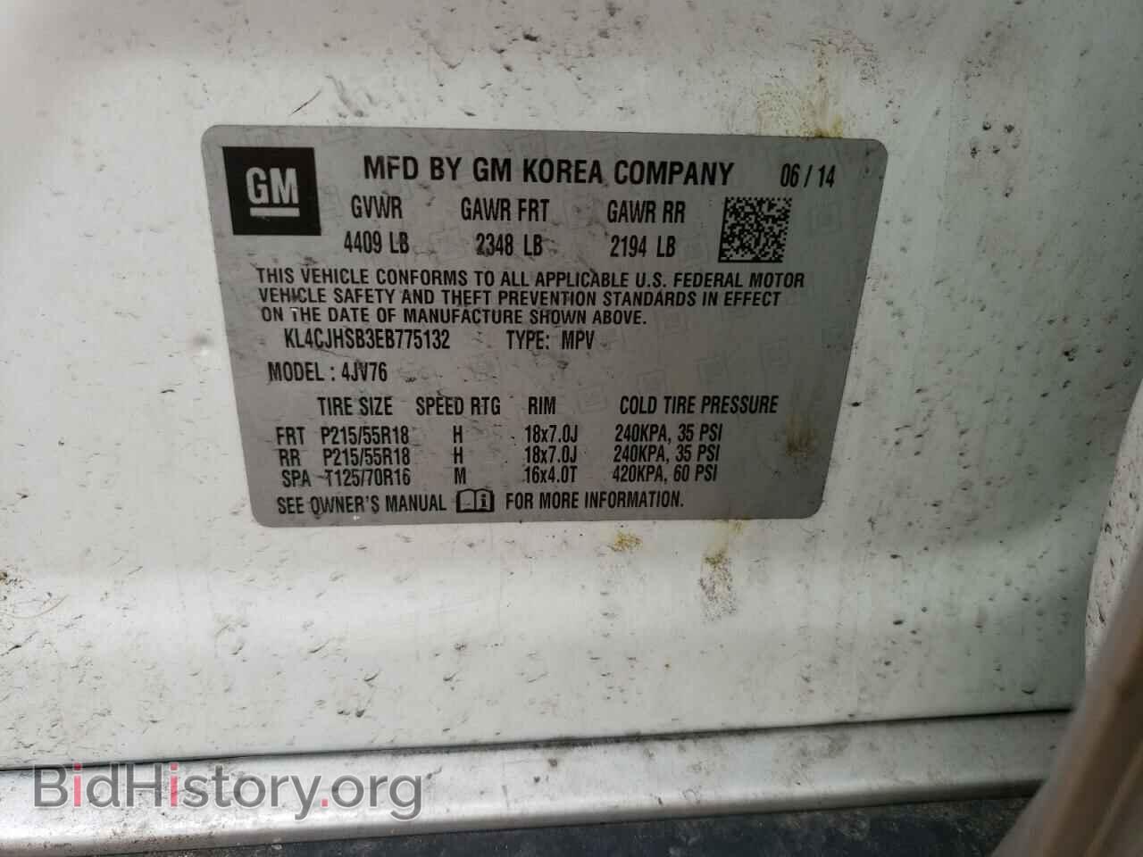 2014 BUICK ENCORE - VIN: KL4CJHSB3EB775132 - Photo 10