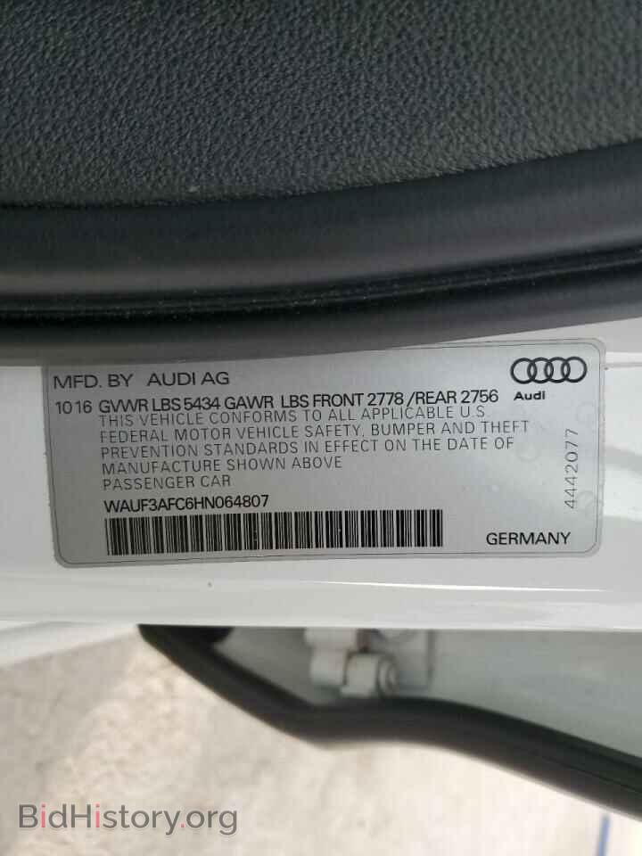 2017 AUDI A6 - VIN: WAUF3AFC6HN064807 - Фото 12