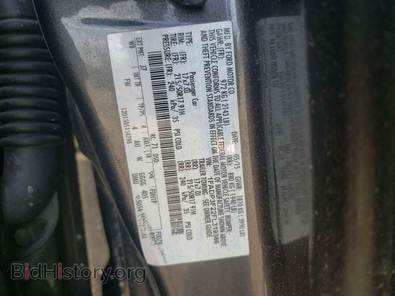 2015 FORD FOCUS - VIN: 1FADP3F22FL319386 - Фото 10