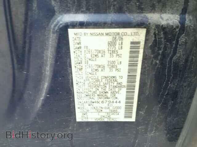 2006 NISSAN PATHFINDER - VIN: 5N1AR18W46C679444 - Фото 10