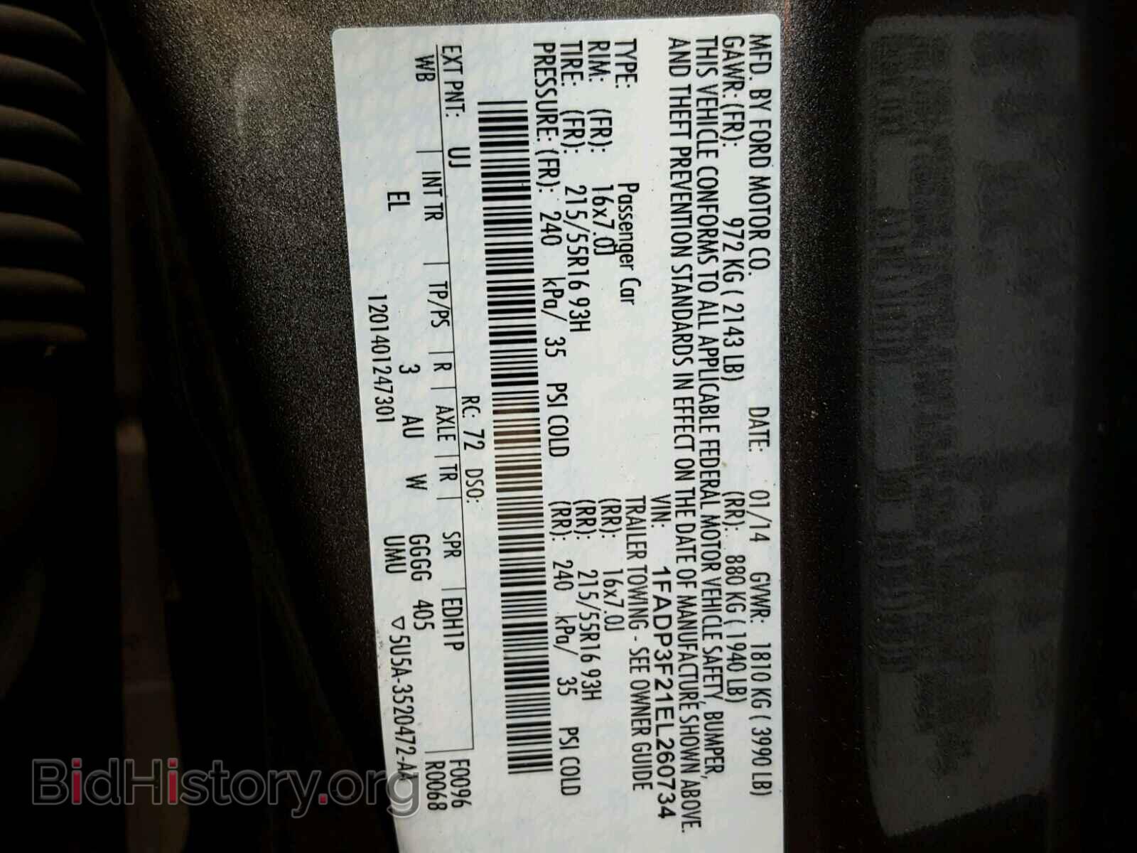 2014 FORD FOCUS - VIN: 1FADP3F21EL260734 - Photo 10