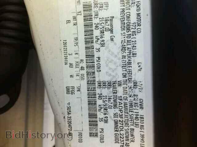 2013 FORD FOCUS - VIN: 1FADP3F27DL223783 - Фото 10