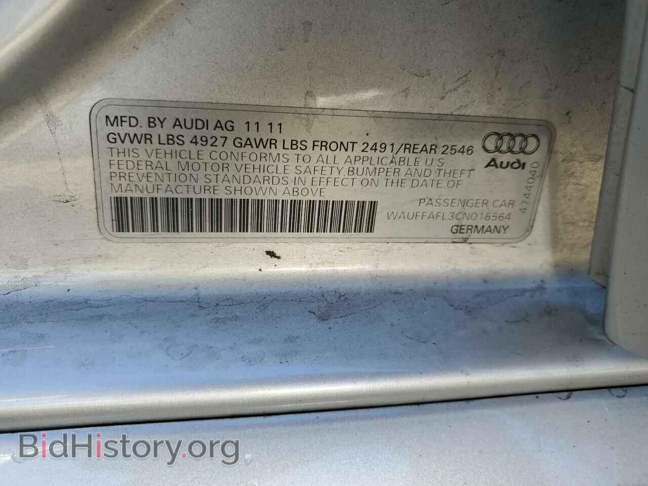 2012 AUDI A4 - VIN: WAUFFAFL3CN015564 - Фото 13