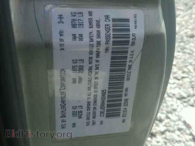 2004 CHRYSLER SEBRING - VIN: 1C3EL65R04N334825 - Фото 10