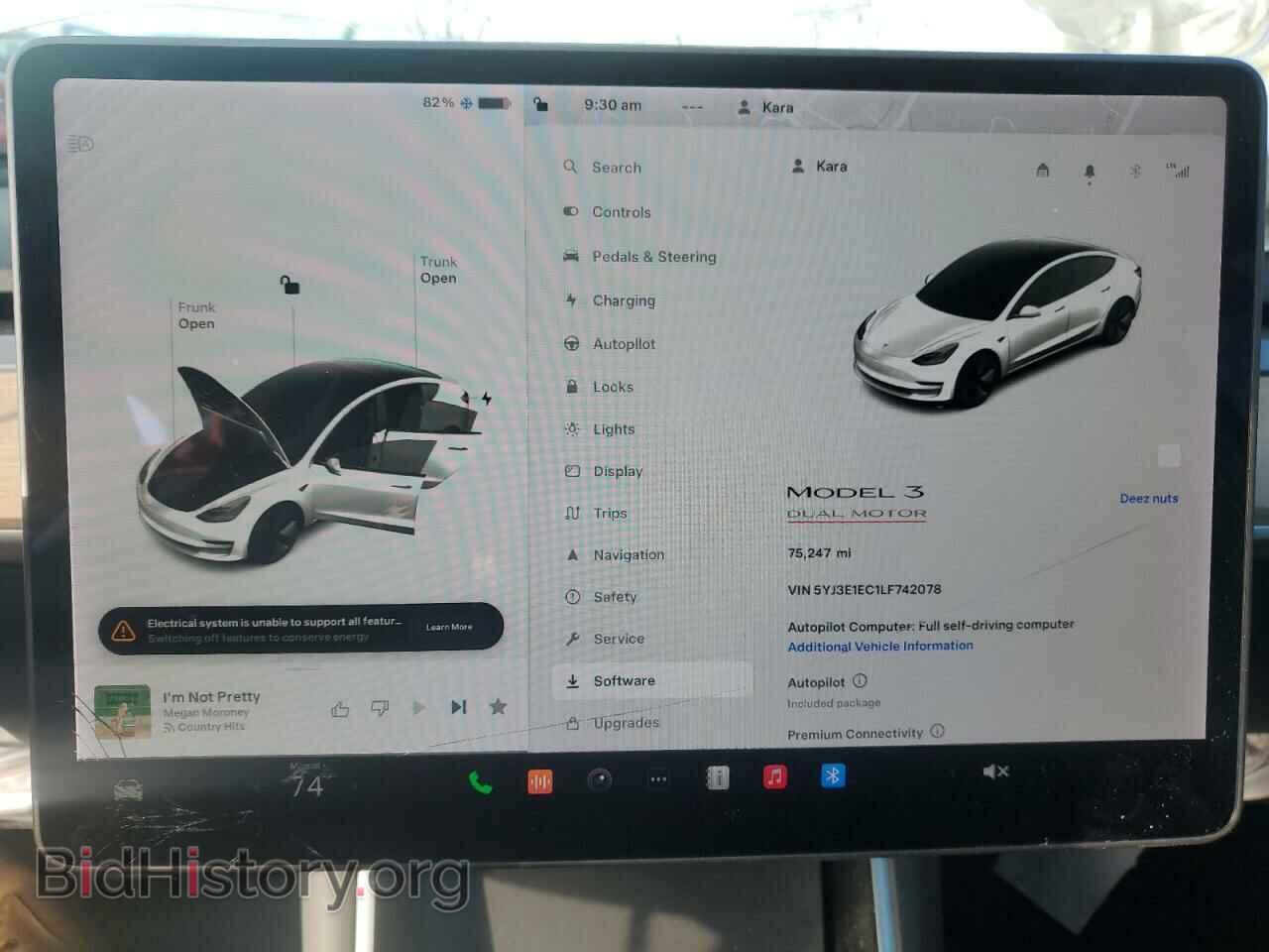 2020 TESLA MODEL 3 - VIN: 5YJ3E1EC1LF742078 - Фото 9