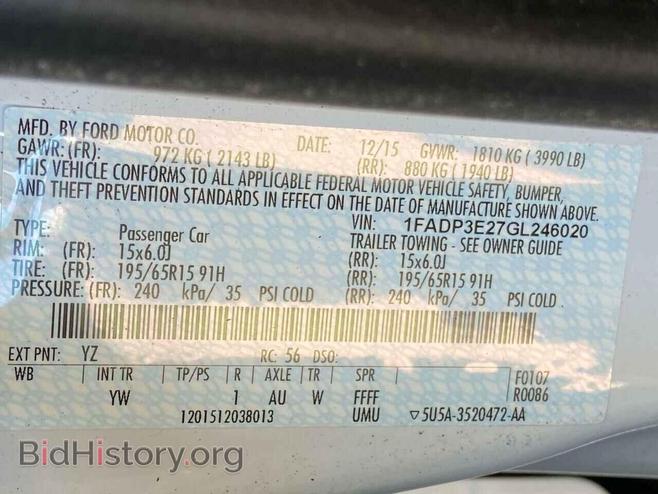 2016 FORD FOCUS - VIN: 1FADP3E27GL246020 - Photo 10
