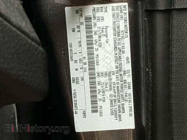 2012 FORD FOCUS - VIN: 1FAHP3F26CL120001 - Фото 10